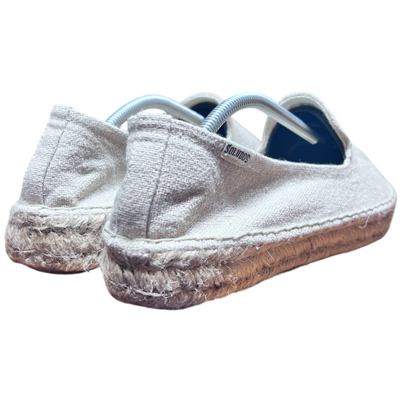 SOLUDOS by Jason Polan Women 9.5 Avacodo Embroidered Espadrilles Beige Flats - Picture 8 of 16